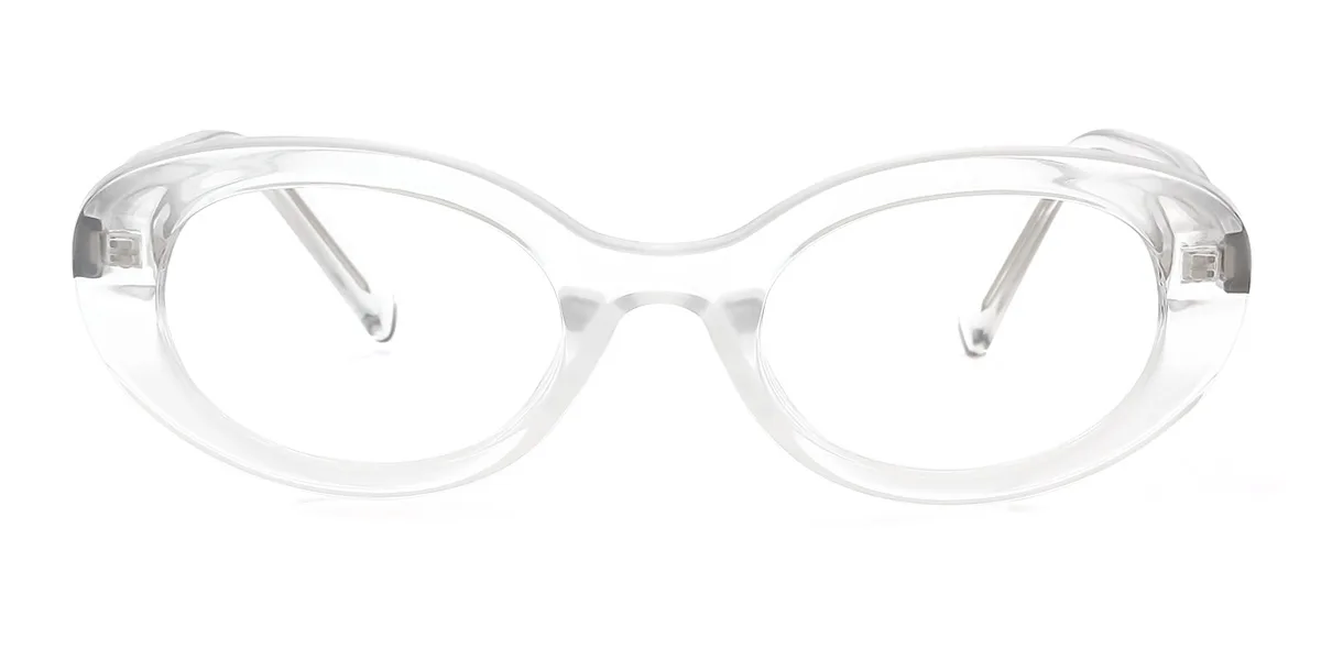 Clear Geometric Unique Super Light Custom Engraving Eyeglasses | WhereLight