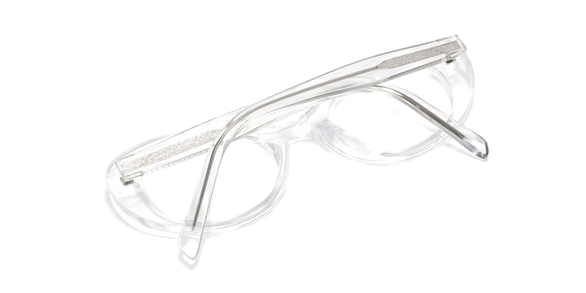 Clear Geometric Unique Super Light Custom Engraving Eyeglasses | WhereLight