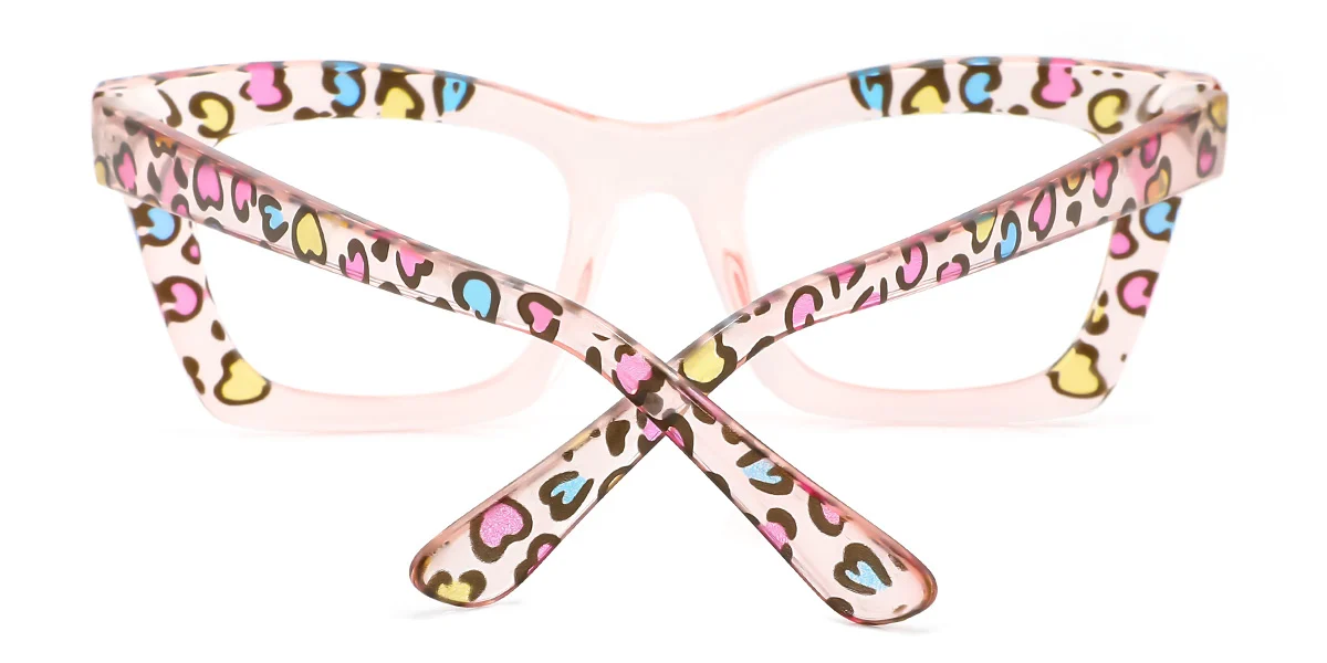 Pink Rectangle Unique  Eyeglasses | WhereLight
