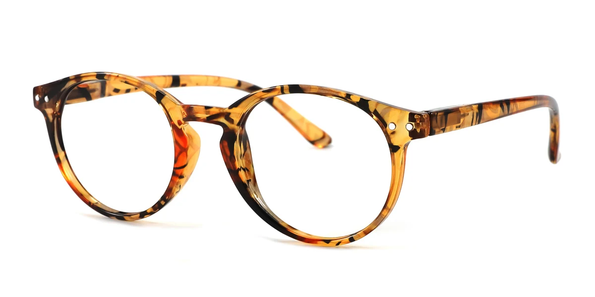 Brown Oval Classic  Eyeglasses | WhereLight