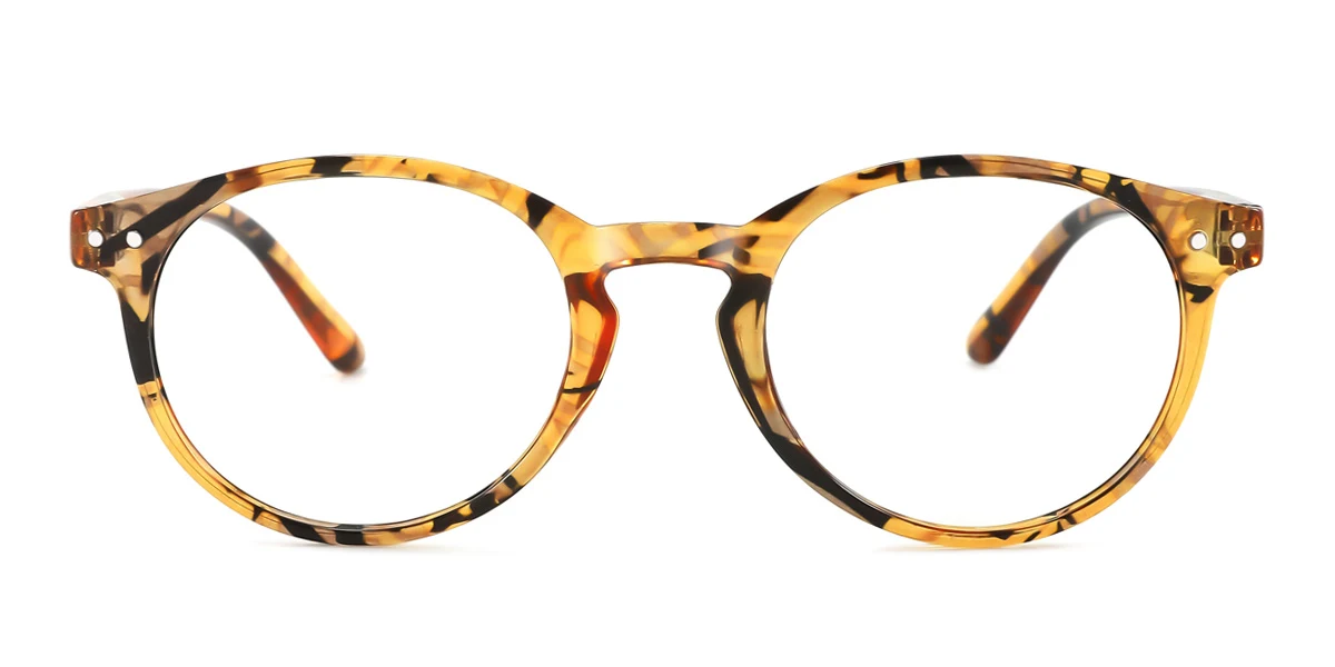 Brown Oval Classic  Eyeglasses | WhereLight