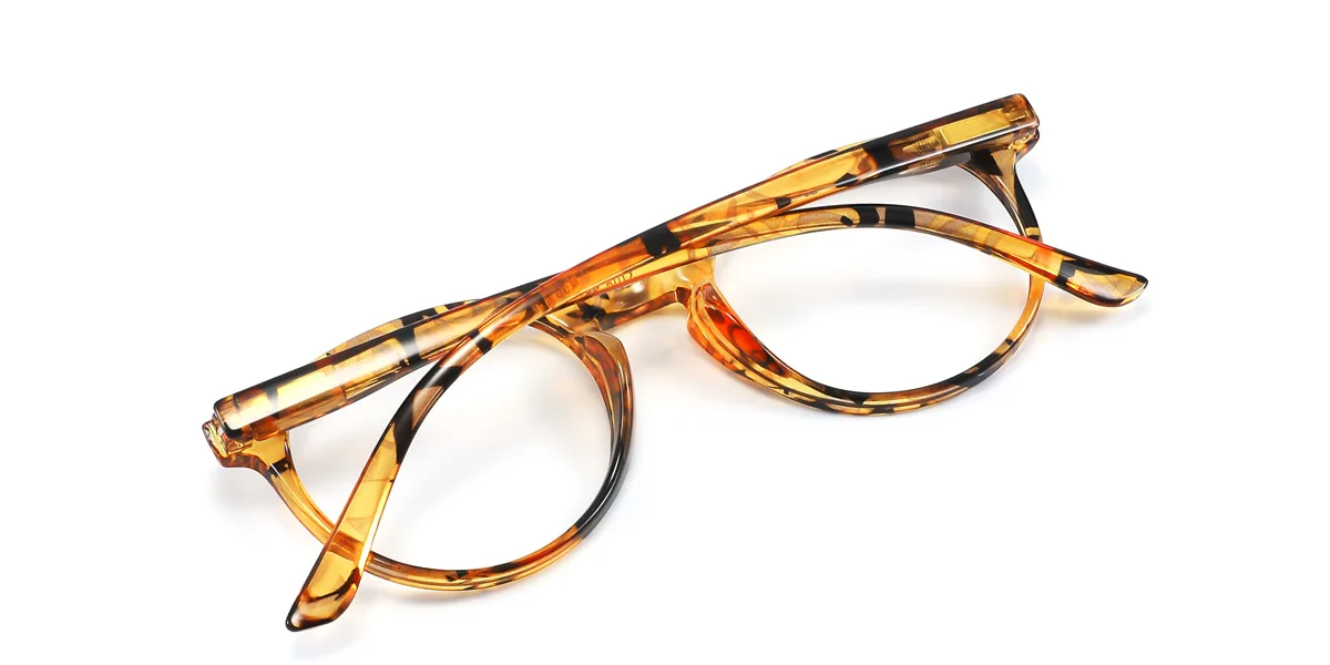 Brown Oval Classic  Eyeglasses | WhereLight