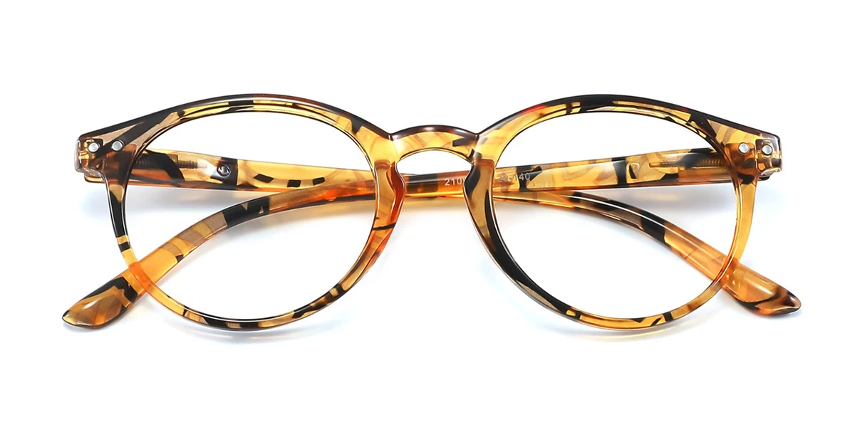 Brown Oval Classic  Eyeglasses | WhereLight