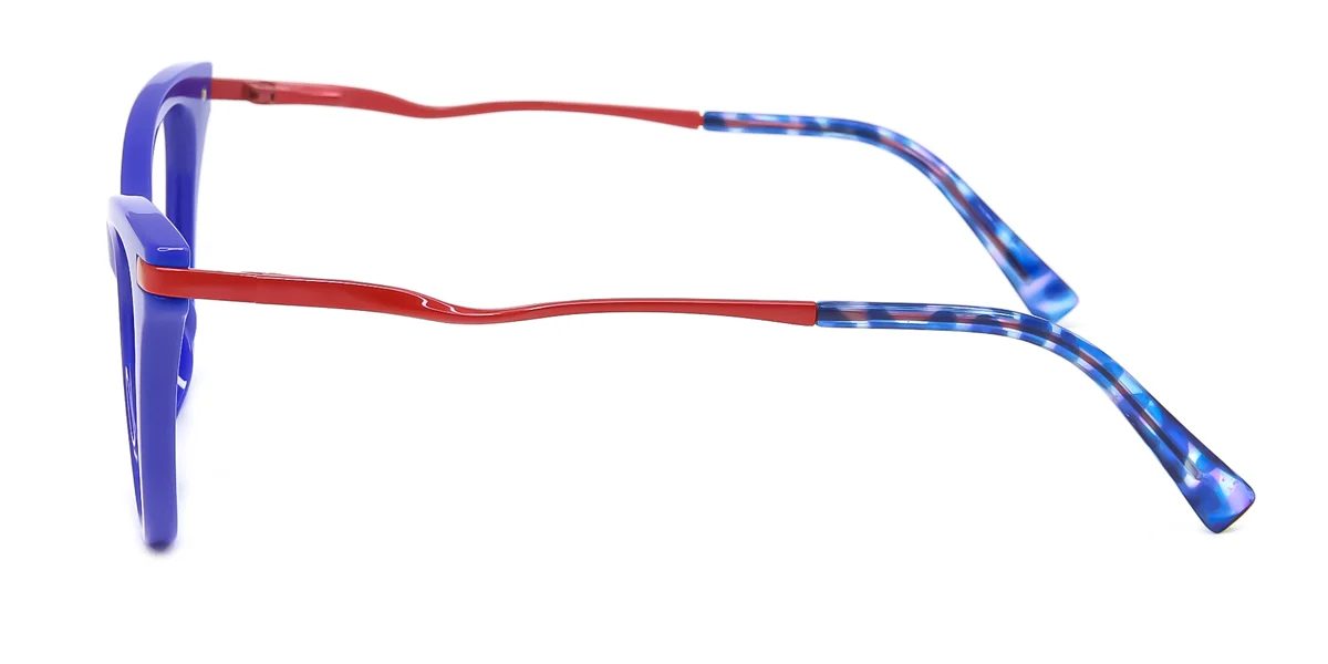 Blue Cateye Classic Unique Gorgeous Spring Hinges Eyeglasses | WhereLight