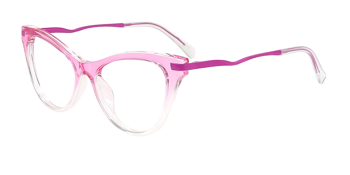 Pink Cateye Classic Unique Gorgeous Spring Hinges Eyeglasses | WhereLight