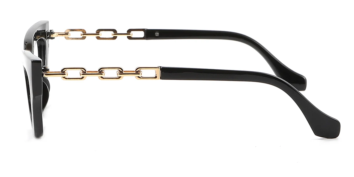 Black Cateye Simple Retro Unique  Eyeglasses | WhereLight