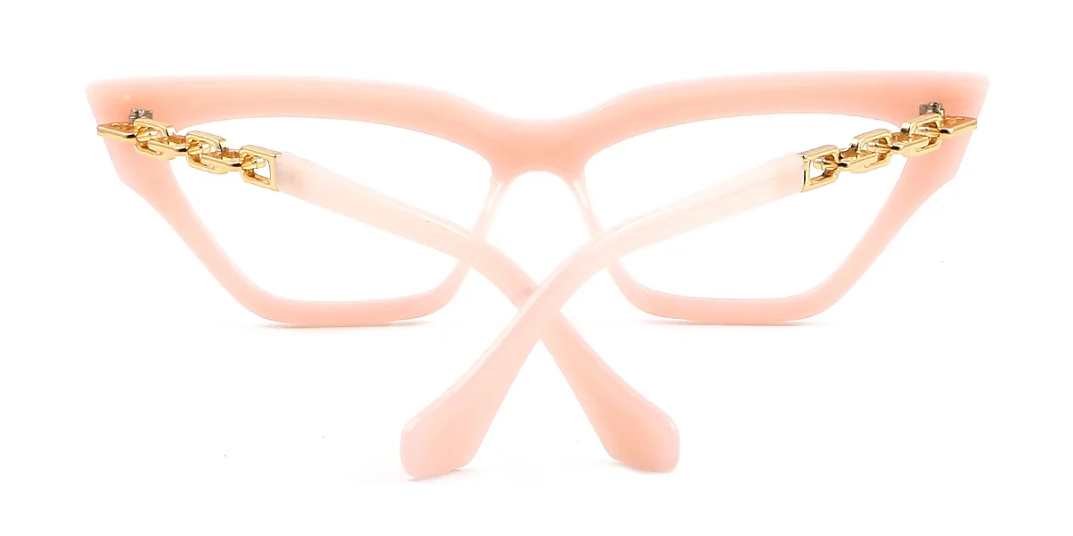 Pink Cateye Simple Retro Unique  Eyeglasses | WhereLight