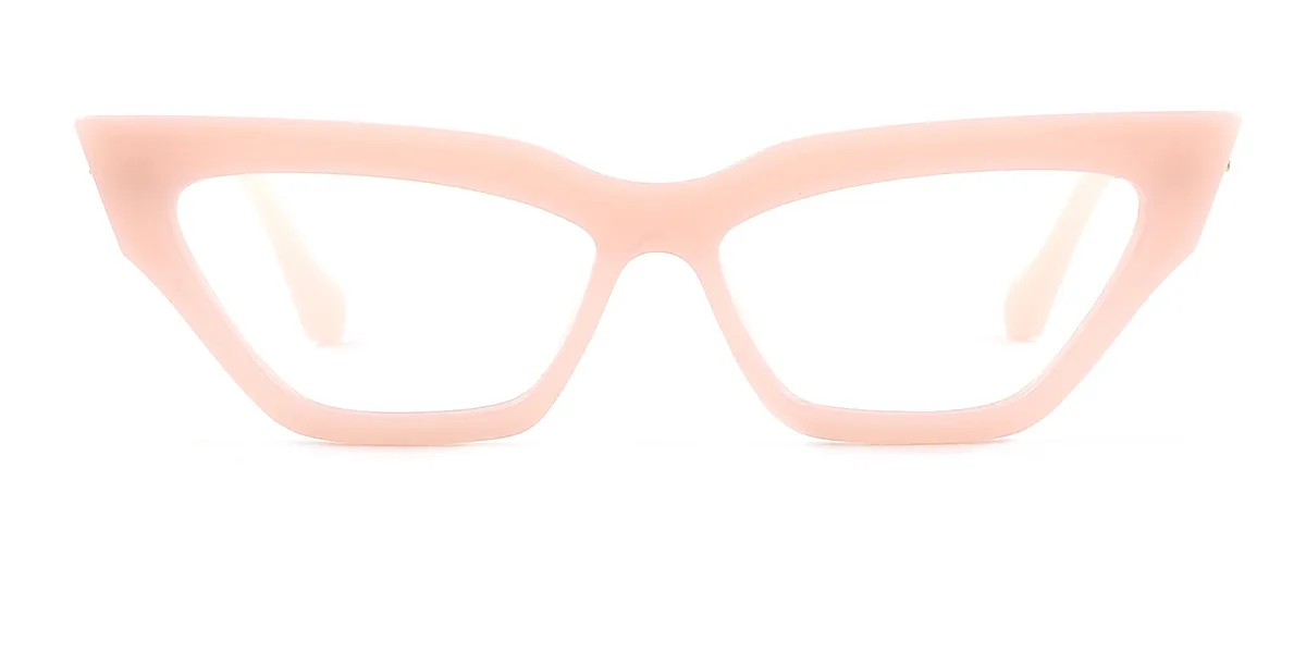 Pink Cateye Simple Retro Unique  Eyeglasses | WhereLight