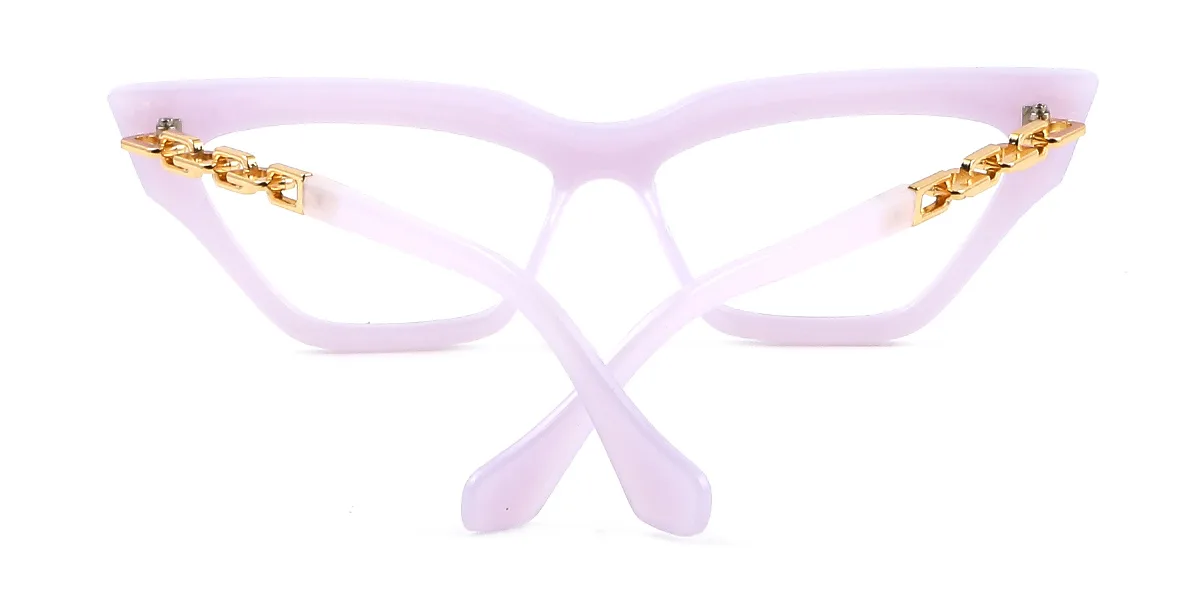 Purple Cateye Simple Retro Unique  Eyeglasses | WhereLight