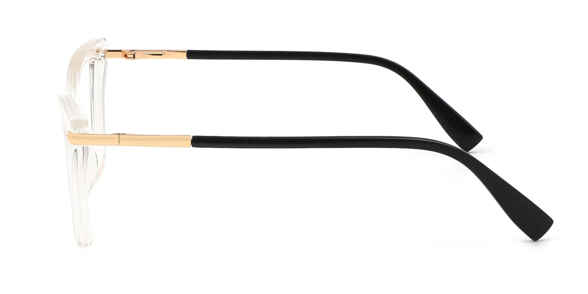 Clear Cateye Classic Retro Unique Spring Hinges Custom Engraving Eyeglasses | WhereLight