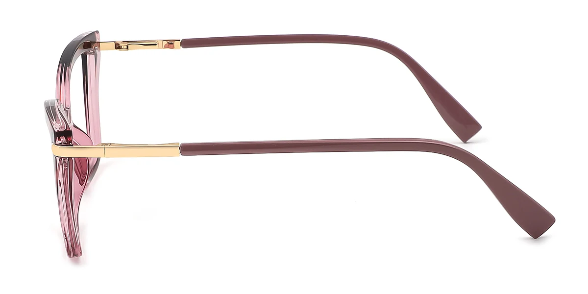 Purple Cateye Classic Retro Unique Spring Hinges Custom Engraving Eyeglasses | WhereLight