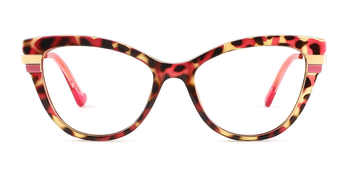 Tortoiseshell Cateye Simple Spring Hinges Custom Engraving Eyeglasses | WhereLight