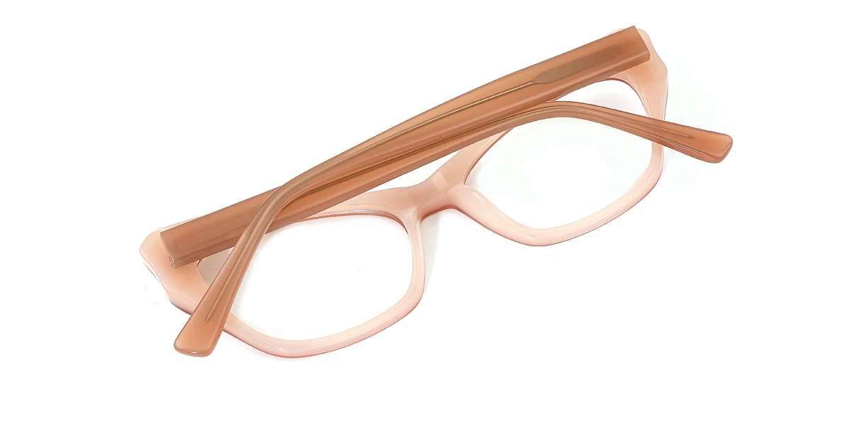 Pink Cateye Irregular Classic Unique Spring Hinges Custom Engraving Eyeglasses | WhereLight