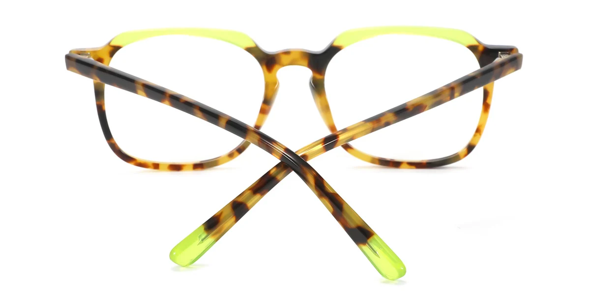 Green Irregular Gorgeous Spring Hinges Eyeglasses | WhereLight