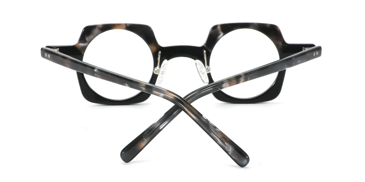 Floral Rectangle Round Unique  Eyeglasses | WhereLight