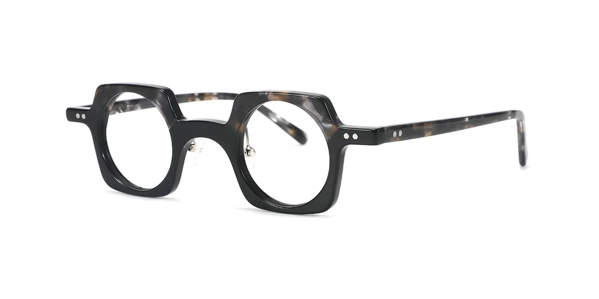 Floral Rectangle Round Unique  Eyeglasses | WhereLight