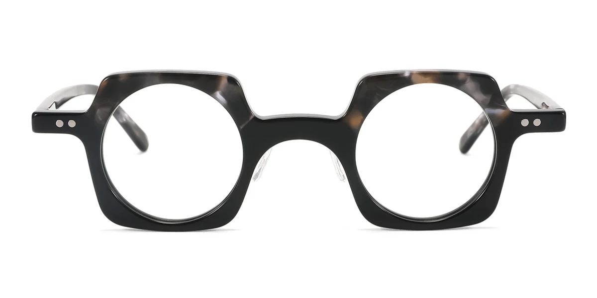 Floral Rectangle Round Unique  Eyeglasses | WhereLight