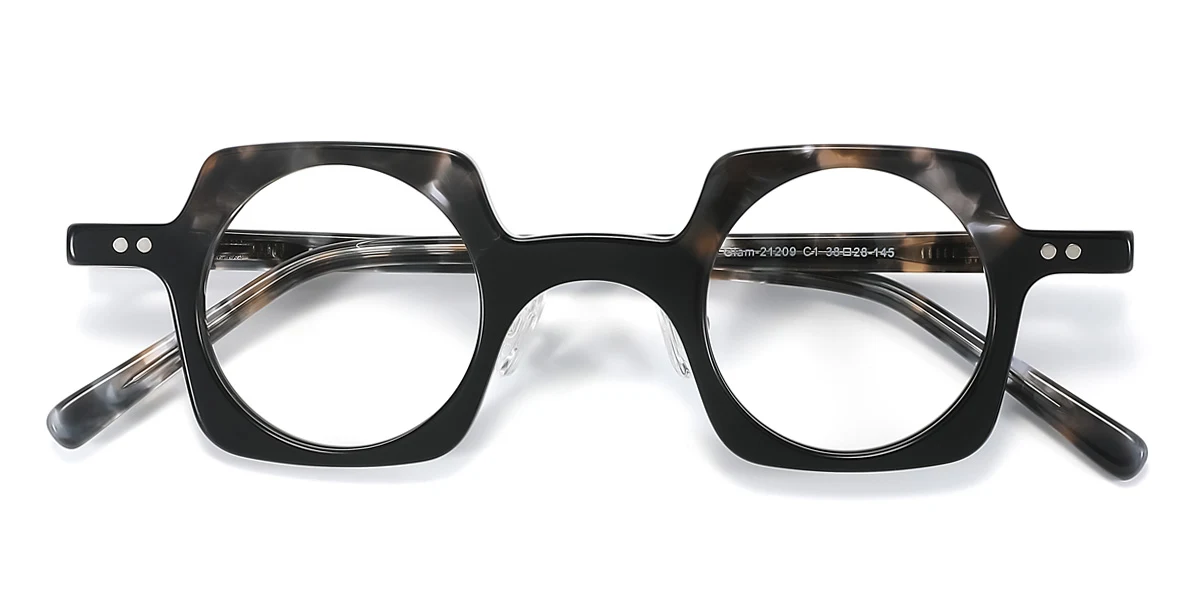 Floral Rectangle Round Unique  Eyeglasses | WhereLight