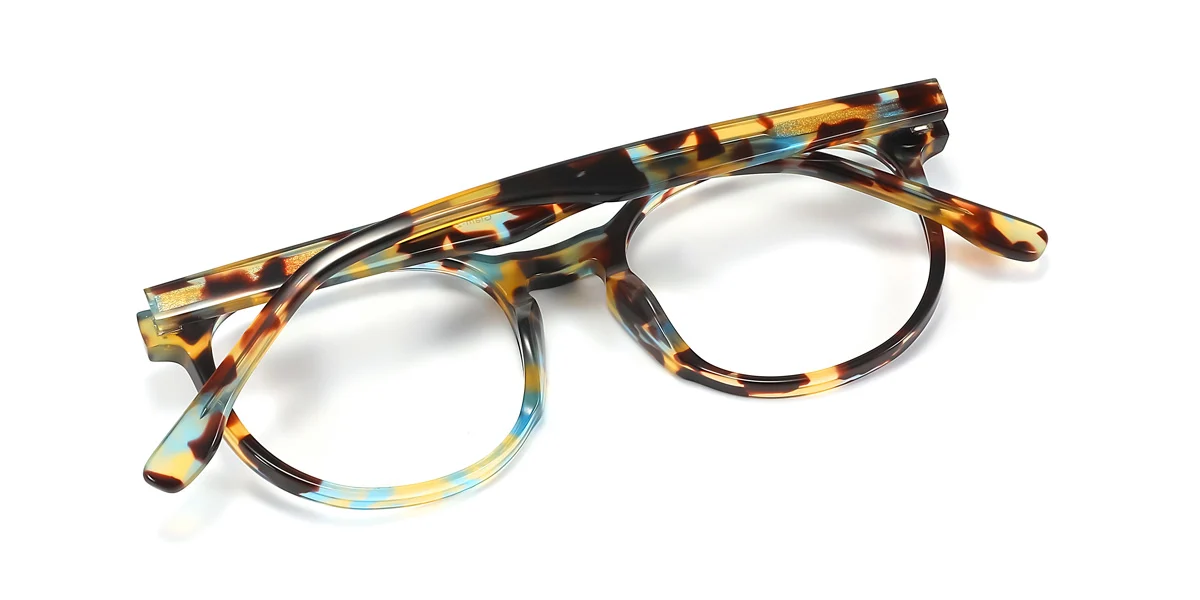 Floral Oval Unique Gorgeous Spring Hinges Eyeglasses | WhereLight