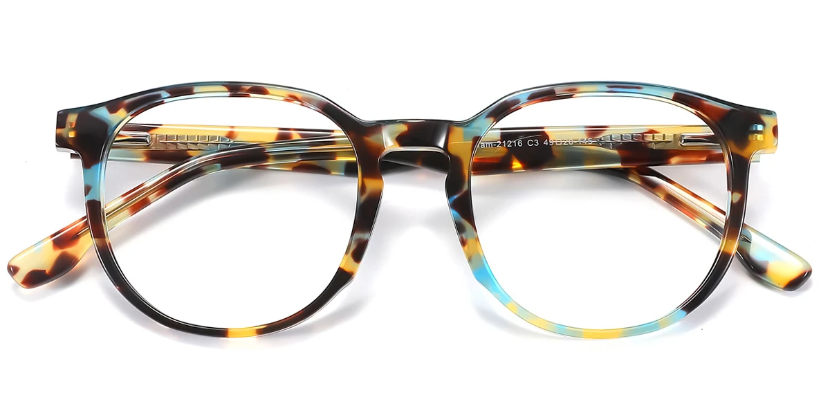 Floral Oval Unique Gorgeous Spring Hinges Eyeglasses | WhereLight