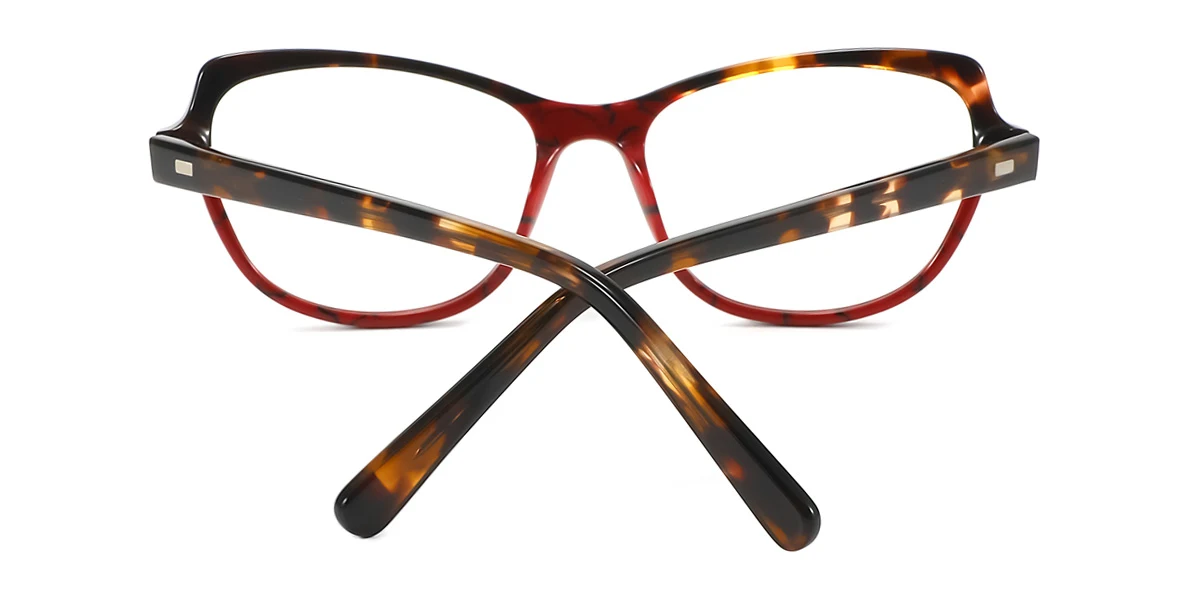 Red Cateye Unique Spring Hinges Eyeglasses | WhereLight