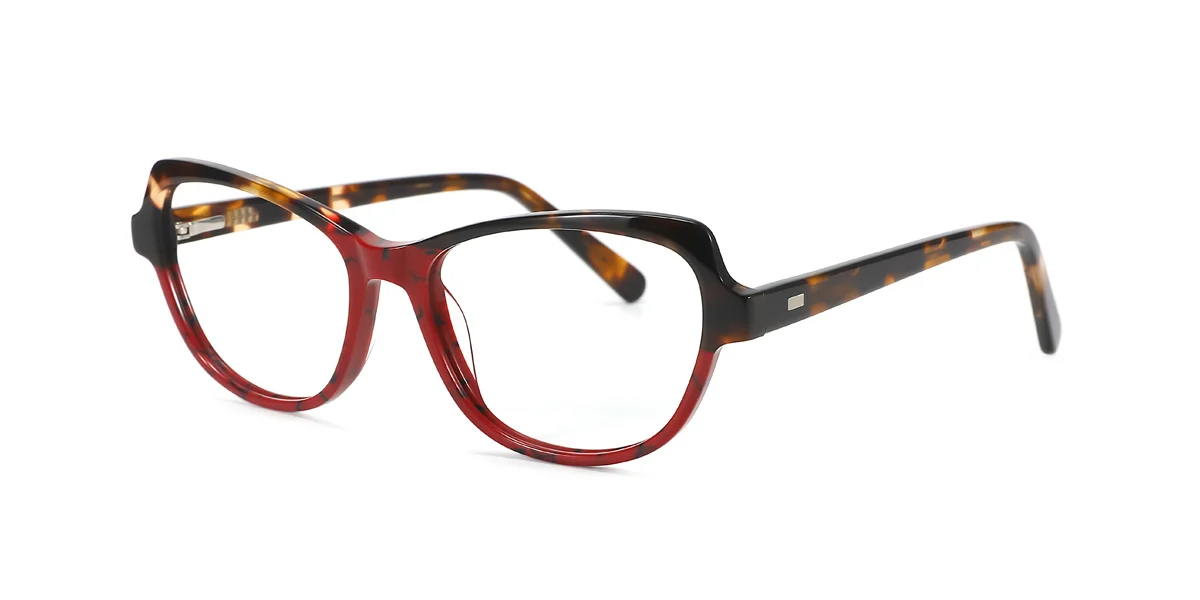 Red Cateye Unique Spring Hinges Eyeglasses | WhereLight