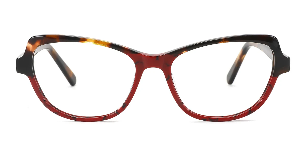 Red Cateye Unique Spring Hinges Eyeglasses | WhereLight