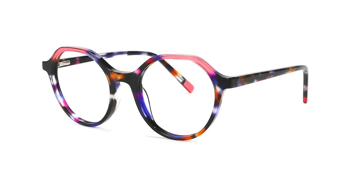 Floral Irregular Unique Spring Hinges Eyeglasses | WhereLight