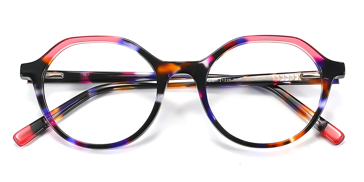 Floral Irregular Unique Spring Hinges Eyeglasses | WhereLight