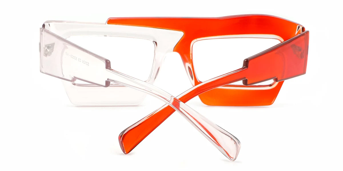 Red Rectangle Gorgeous  Eyeglasses | WhereLight