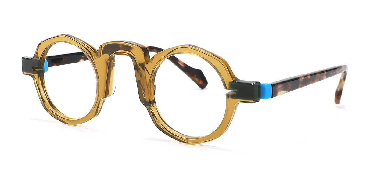 Yellow Oval Irregular Gorgeous  Eyeglasses | WhereLight