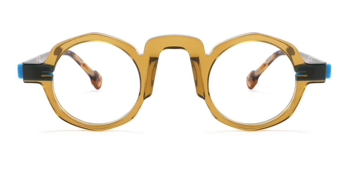 Yellow Oval Irregular Gorgeous  Eyeglasses | WhereLight