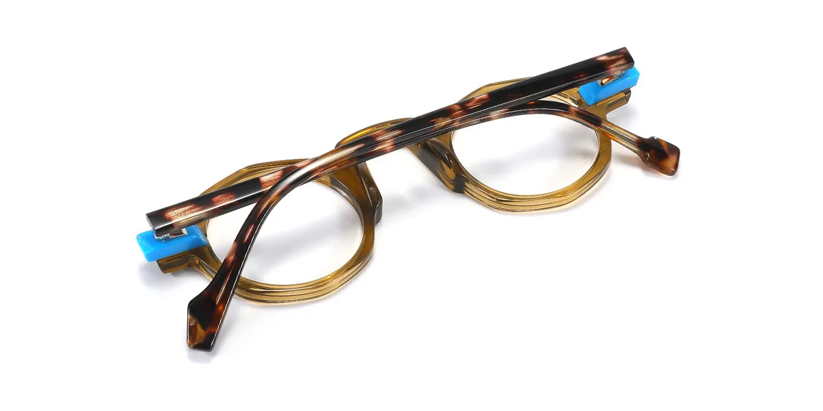 Yellow Oval Irregular Gorgeous  Eyeglasses | WhereLight