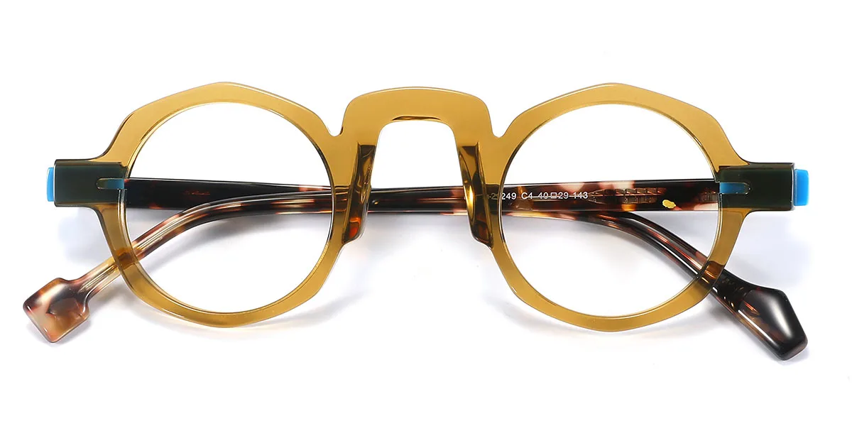 Yellow Oval Irregular Gorgeous  Eyeglasses | WhereLight