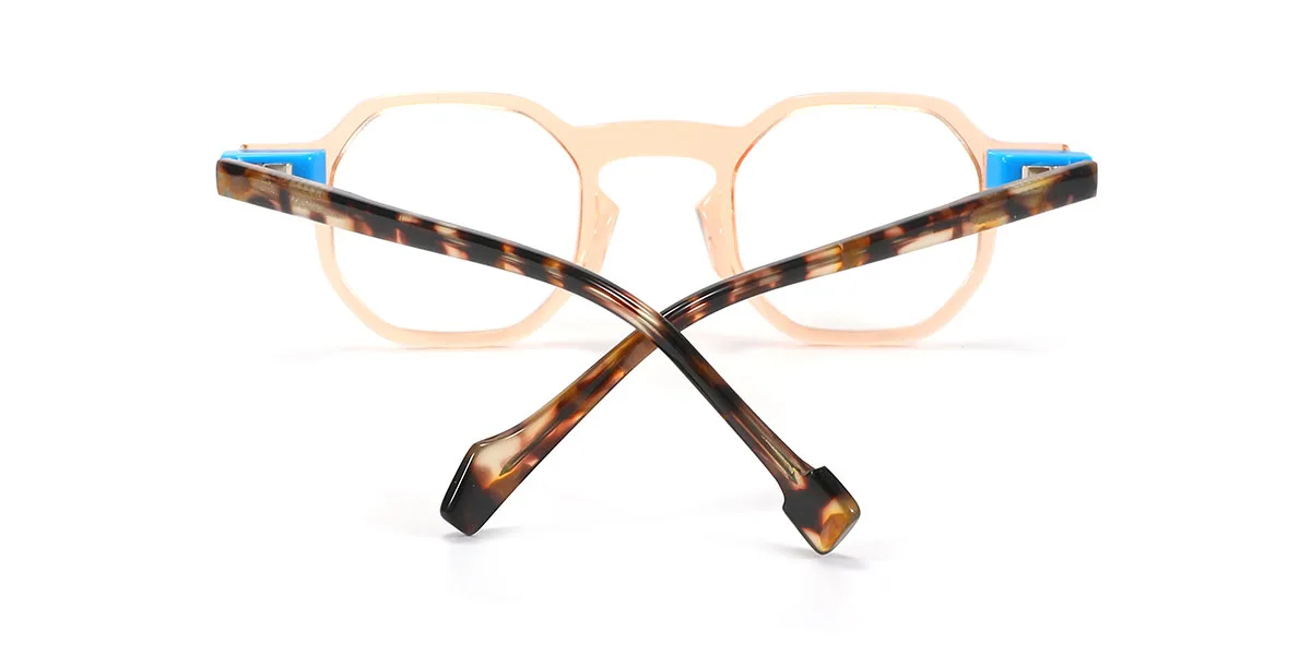 Orange Rectangle Unique  Eyeglasses | WhereLight