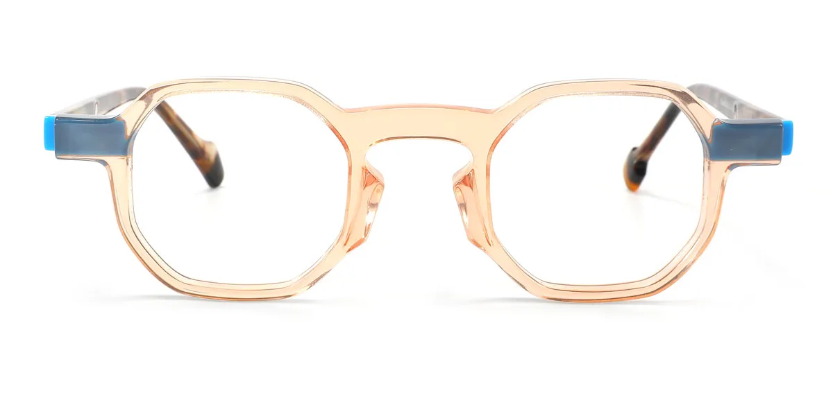 Orange Rectangle Unique  Eyeglasses | WhereLight