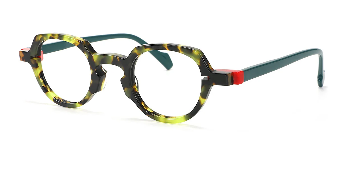 Tortoiseshell Oval Irregular Unique  Eyeglasses | WhereLight