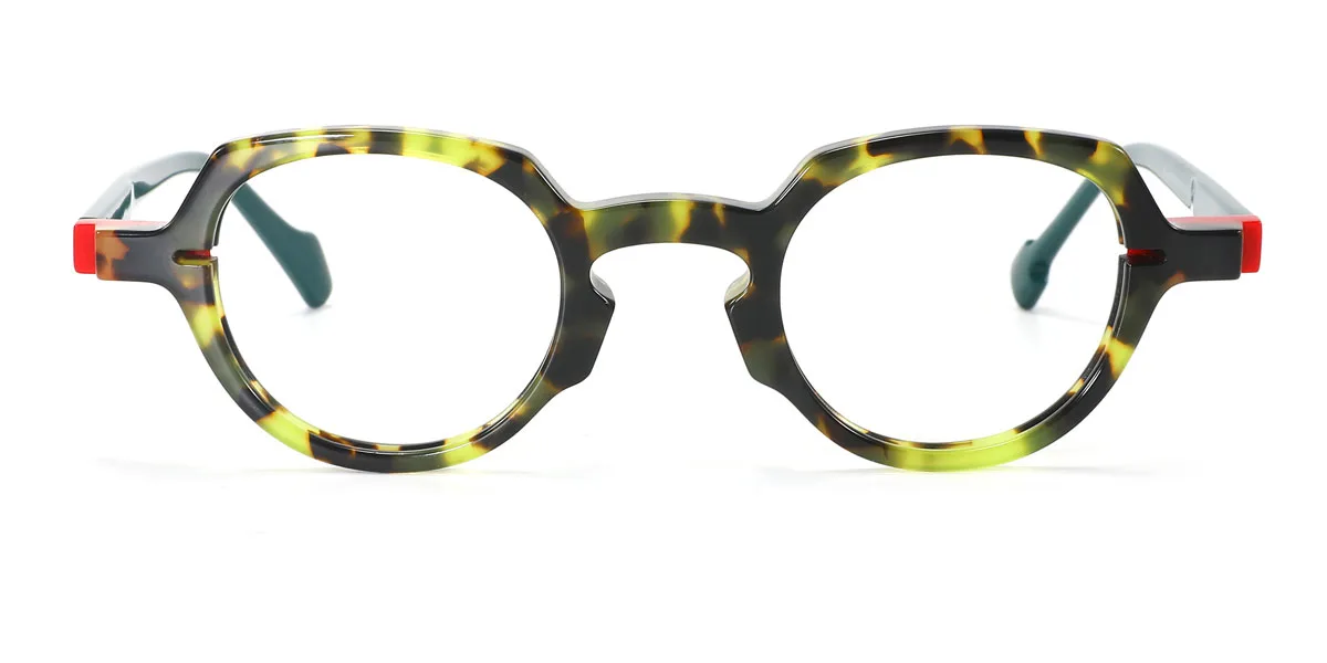 Tortoiseshell Oval Irregular Unique  Eyeglasses | WhereLight