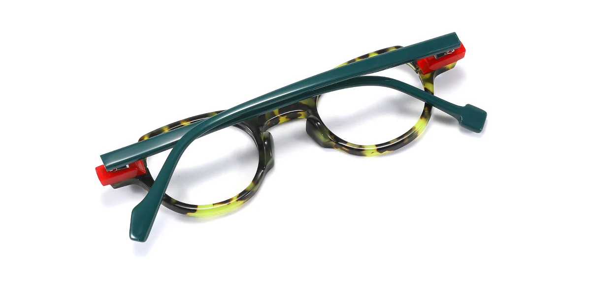 Tortoiseshell Oval Irregular Unique  Eyeglasses | WhereLight