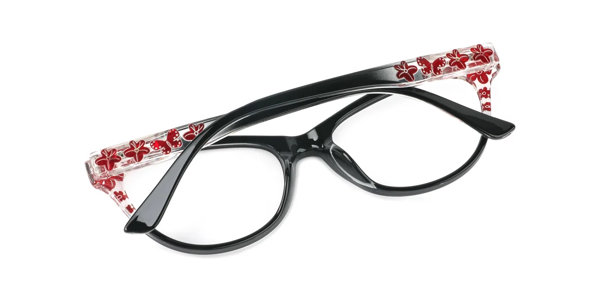 Black Cateye Gorgeous Custom Engraving Eyeglasses | WhereLight