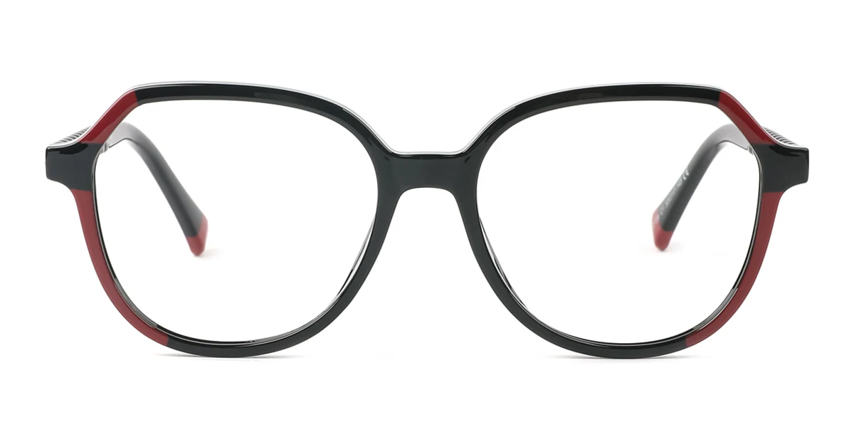Black Geometric Irregular Unique Gorgeous  Eyeglasses | WhereLight