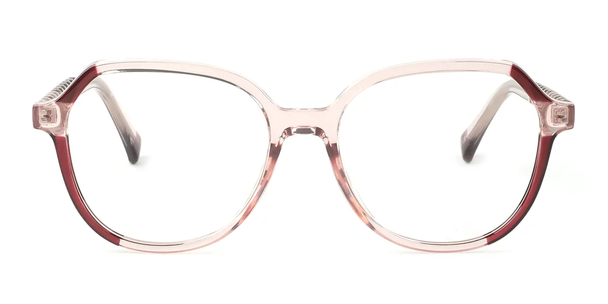 Pink Geometric Irregular Unique Gorgeous  Eyeglasses | WhereLight