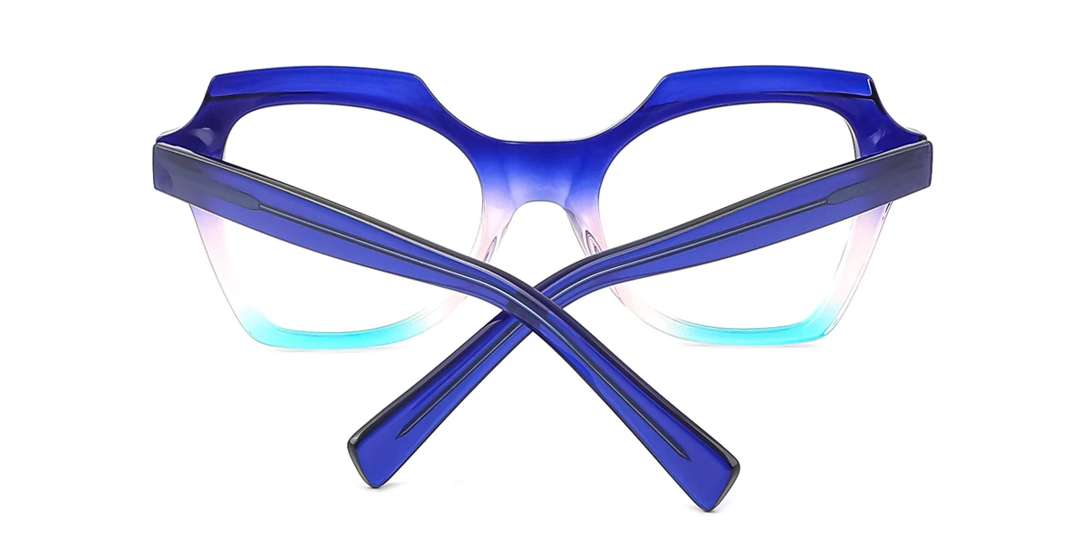 Blue Butterfly Unique Gorgeous Spring Hinges Custom Engraving Eyeglasses | WhereLight