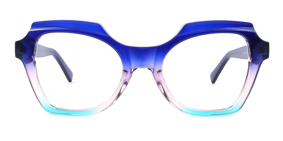Blue Butterfly Unique Gorgeous Spring Hinges Custom Engraving Eyeglasses | WhereLight