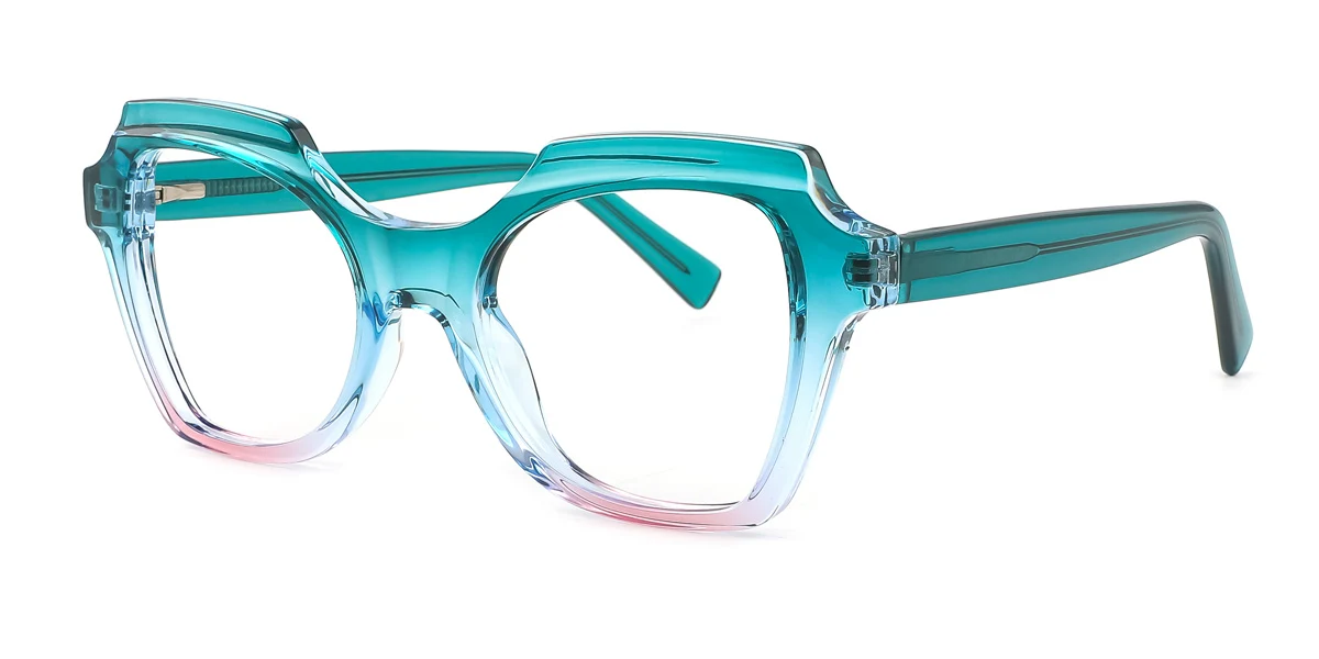 Green Butterfly Unique Gorgeous Spring Hinges Custom Engraving Eyeglasses | WhereLight