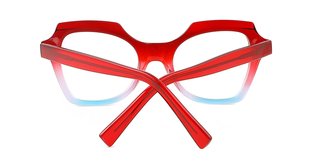 Red Butterfly Unique Gorgeous Spring Hinges Custom Engraving Eyeglasses | WhereLight