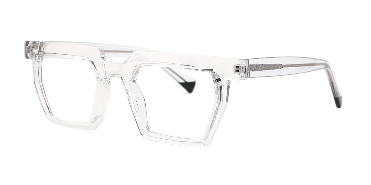 Clear Rectangle Unique Gorgeous Custom Engraving Eyeglasses | WhereLight