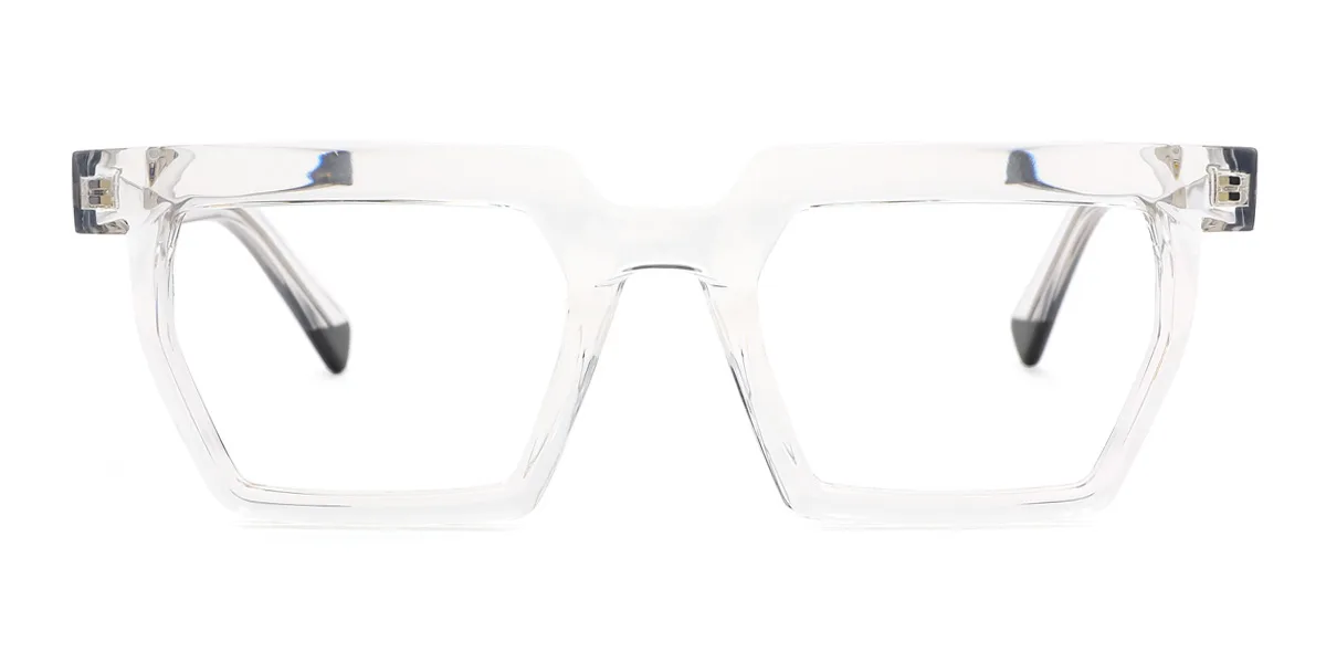 Clear Rectangle Unique Gorgeous Custom Engraving Eyeglasses | WhereLight