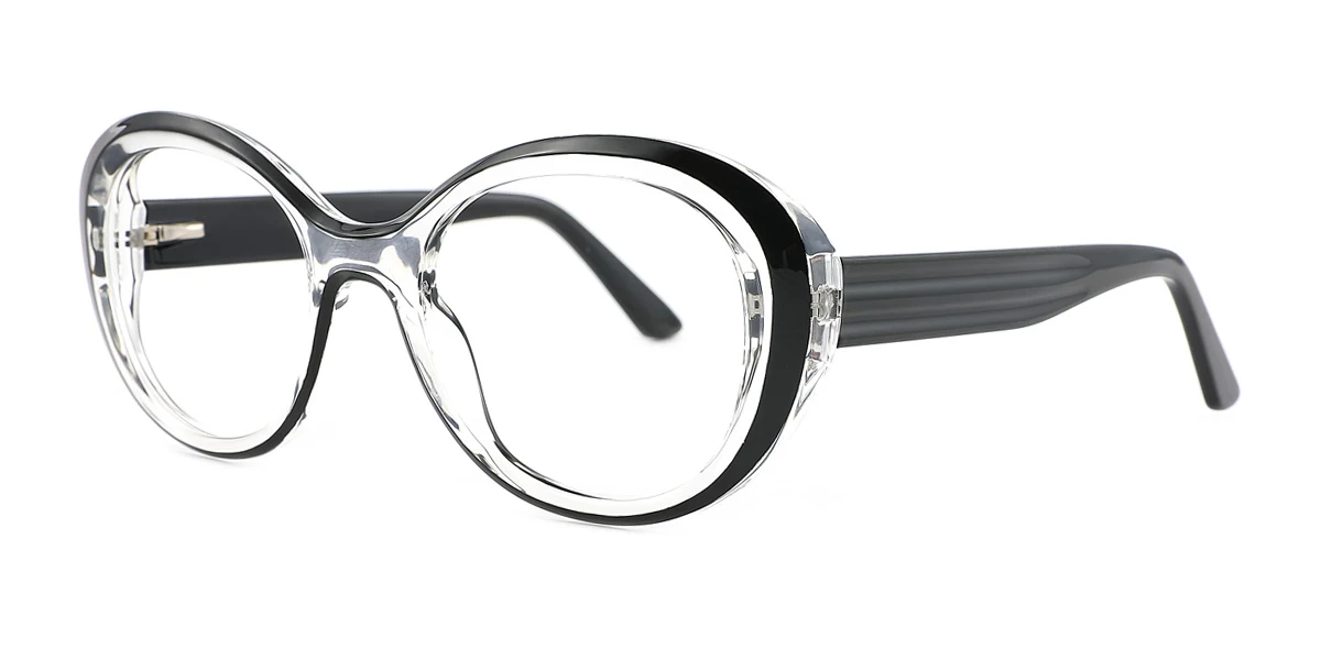 Black Oval Gorgeous  Eyeglasses | WhereLight