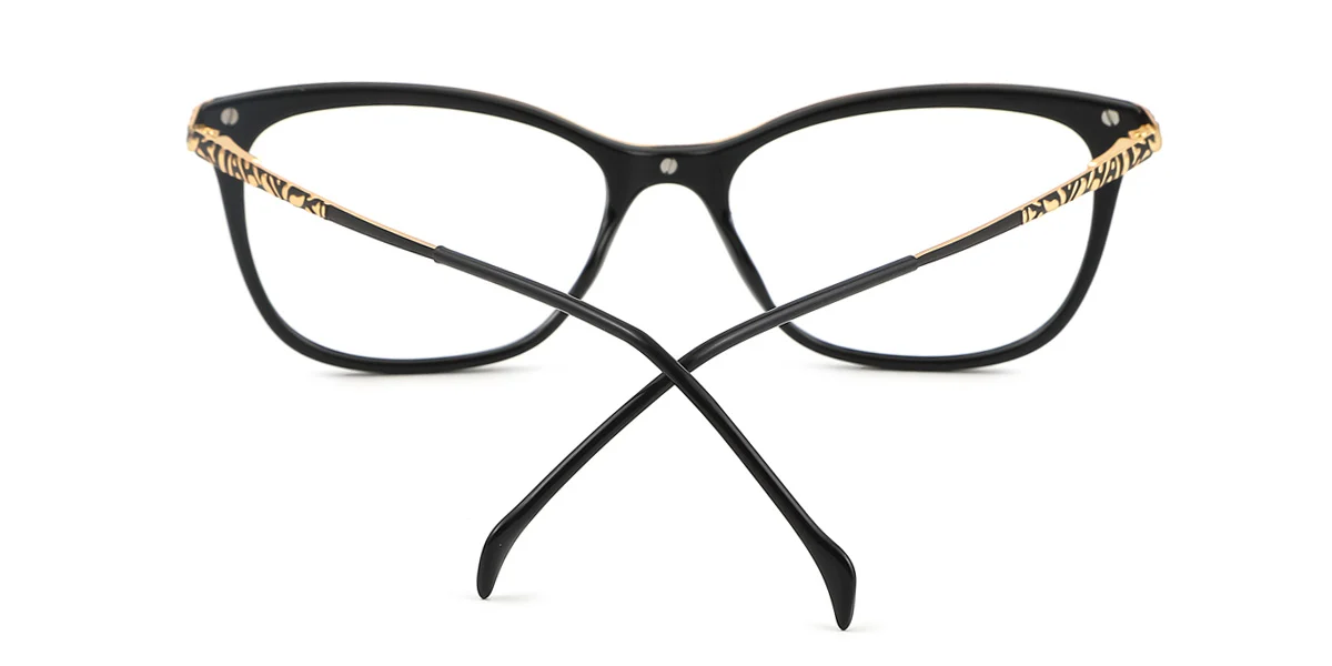 Black Oval Unique Gorgeous Spring Hinges Super Light Eyeglasses | WhereLight